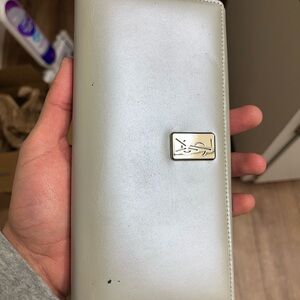 Yves Saint Laurent Silver Wallet